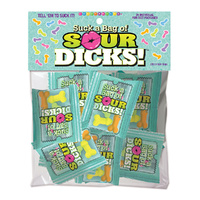 Suck a Bag of Sour Dicks! Bag of 25 Pecker Lollies - Bulk Bag of 25 Party Packs