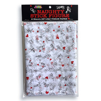 Naughty Stick Figure Tissue Paper Sheets Novelty Decoration Sheets - 6 Pack