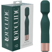 LOVELINE Glamour - Green Green 14.4 cm USB Rechargeable Massage Wand