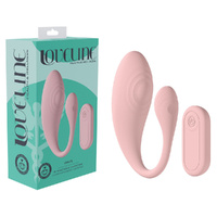 LOVELINE Wave Pink USB Rechargeable C-Shaped Vibrator with Remote