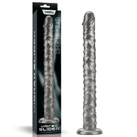 King Sized Vibrating Vibrax Slider Grey 40.8 cm (16'') USB Rechargeable Vibrating Dildo
