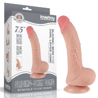 Sliding Skin Dual Layer Dong Flesh 19.5cm (7.5") Dong With Flexible Skin