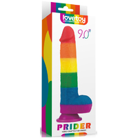 9" Rainbow Cock + Balls