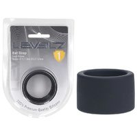 LEVELZ Liquid Silicone Ball Strap - M - Black Black Ball Strap