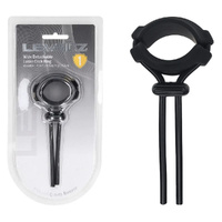 LEVELZ Wide Detachable Lasso Cock Ring - Black Black Adjustable Cock Ring
