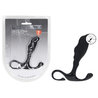 LEVELZ Rippled with Hard Loop Prostate Massager - Small Black Small Prostate Massager