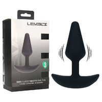 LEVELZ Classic Vibrating Silicone Anal Plug - Small Black Small USB Rechargeable Butt Plug