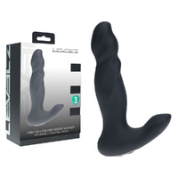 LEVELZ Vibrating & Thrusting Silicone Prostate Massager Black 14.7 cm USB Rechargeable Thrusting Prostate Massager