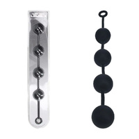 LEVELZ Round Anal Balls - XXL - 60mm Black 52.5 cm XXL Anal Beads