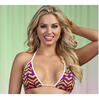 Exposed Rainbow Triangle Bra Top 