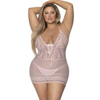 Lace Chemise And G String 2Xl