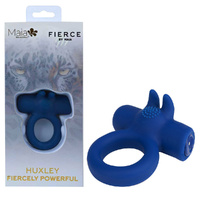 Maia HUXLEY - Blue Blue USB Rechargeable Strong Vibrating Cock Ring