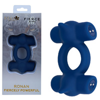 Maia RONAN - Blue Blue USB Rechargeable Dual Vibrating Cock Ring