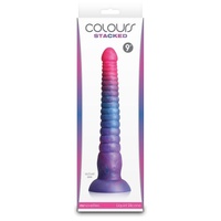 Colours Stacked 9in. Dildo Pink/Blue
