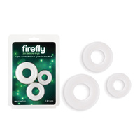 Firefly 3Pc Bubble Rings  Glow In Dark Cock Rings Set Of 3 Sizes