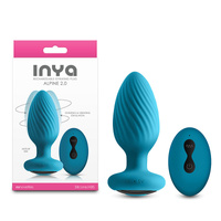 Inya Alpine 2.0 Teal Teal 10.7cm Usb Rechargeable Butt Plug With Wireless Remote