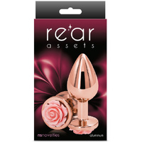 Medium Rose Metal Butt Plug