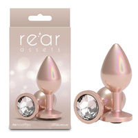Rear Assets Iridescent - Medium - Champagne Iridescent Champagne 8.2 cm Medium Butt Plug
