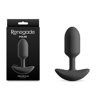 Renegade Pulse - Black Black 11 cm USB Rechargeable Vibrating Butt Plug