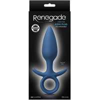 King Blue Medium Butt Plug + Ring King Blue Medium Butt Plug + Ring
