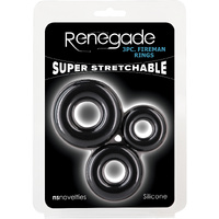 Renegade 3Pc Fireman Rings   Cock Rings Set Of 3 Sizes Renegade 3Pc Fireman Rings   Cock Rings Set Of 3 Sizes