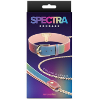 Spectra Bondage Collar And Leash Rainbow