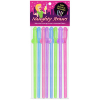 Glowing Naughty Penis Straws X8