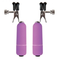 Vibrating Nipple Clamps - Purple