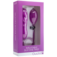 Inflatable Silicone Twist Dildo