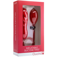 Inflatable Silicone Twist Dildo