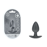 Ouch! Anal Plug Medium Gun Metal Gun Metal  7.9cm Medium Butt Plug
