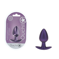 Ouch! Anal Plug Medium Metallic  Metallic  7.9cm Medium Butt Plug