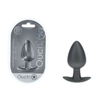 Ouch! Anal Plug Large Gun Metal Gun Metal  8.9cm Large Butt Plug