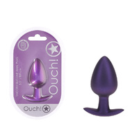 Ouch! Anal Plug Large Metallic  Metallic  8.9cm Large Butt Plug
