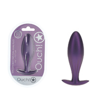 Ouch! Oval Anal Plug Metallic  Metallic  11.7cm Butt Plug