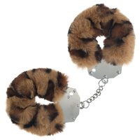 Ouch! Heavy Duty Fluffy Cuffs Leopard Leopard Fluffy Restraints