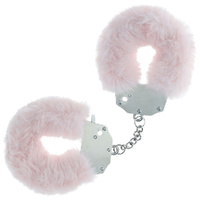 OUCH! Heavy-Duty Fluffy Cuffs - Powder Pink Powder Pink Fluffy Restraints