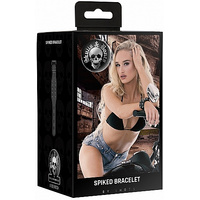 Skulls and Bones Bracelet with Spikes Black