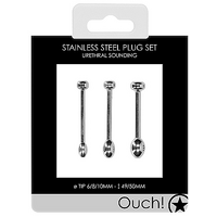 Metal Urethral Sounding Plugs x3