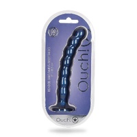 Ouch! - Beaded G-Spot Dildo - 8'' / 20,5 cm - Metallic Blue..