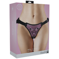 OUCH! Metallic Strap On Harness - Rose Rose Adjustable Strap-On Harness (No Probe Included)