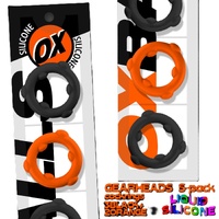 oxballs GEARHEADS 5-pack spinner rings ORANGE/BLACK