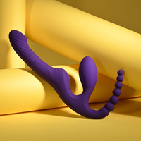 Playboy Pleasure HUG IT OUT Purple 29 cm USB Rechargeable Strapless Strap-On