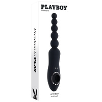 Playboy Pleasure Let It Bead  23.1cm Usb Rechargeable Vibrating Anal Beads With Clitoral Suction