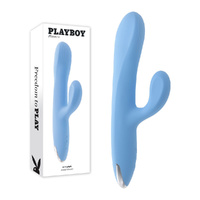 Playboy Pleasure UP AND AWAY Blue 26.7 cm USB Rechargeable Rabbit Vibrator