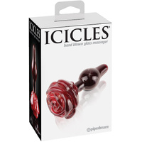 2.4" Rose Glass Butt Plug