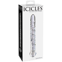 7.5" Ribbed Glass Dildo 7.5" Ribbed Glass Dildo