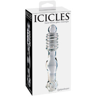 6" Multi Textured Glass Dildo