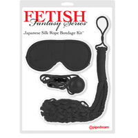 Japanese Silk Rope Bondage Kit Black