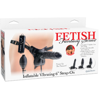 Inflatable Vibrating 6" Strap On
